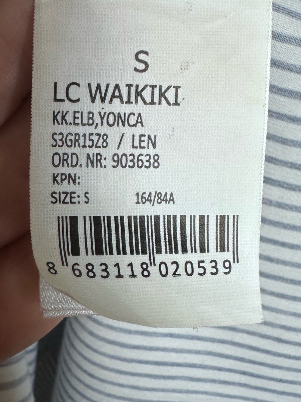 LC Waikiki Blue White Stripe Shirt Dress Belted Cotton Midi Button Front Small - Picture 5 of 11